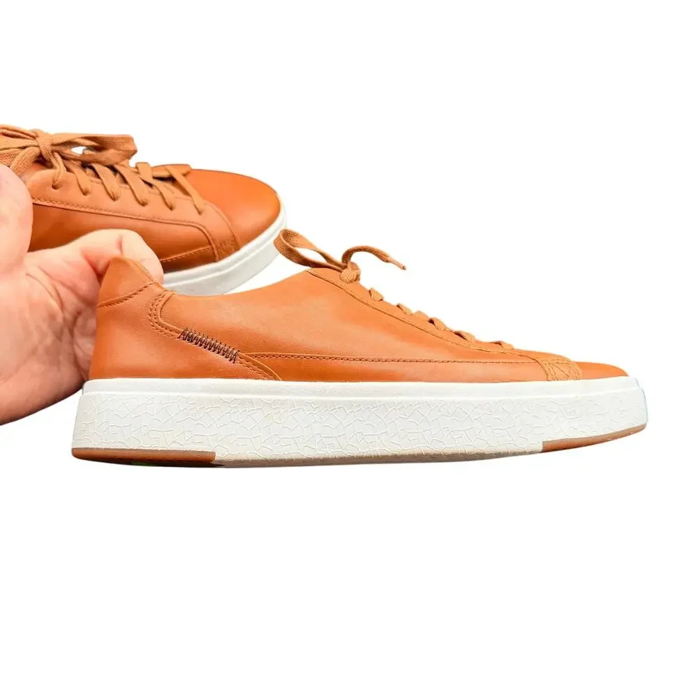 Kizik Vegas Leather Hands Free Sneakers Cognac Brown Men’s 9 W women’s 10.5 W